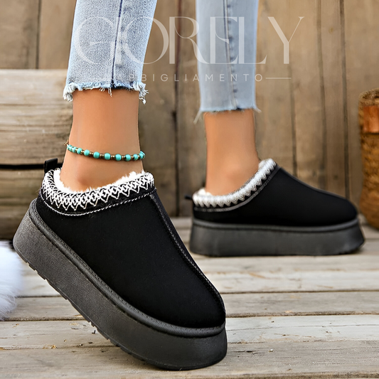 Scarpe Invernali Donna | Black Slippers